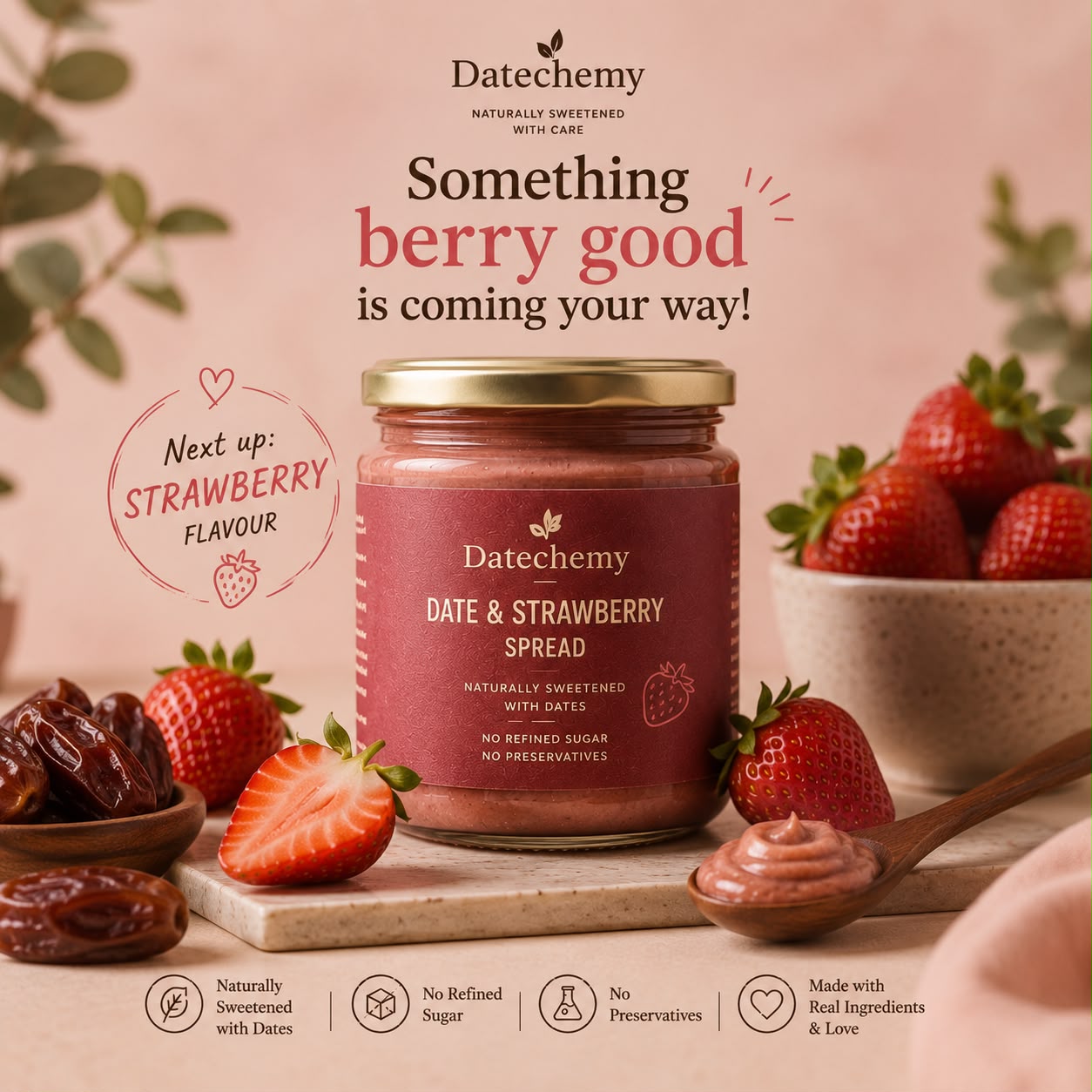 Strawberry Dark Chocolate Spread | Rich & Fruity